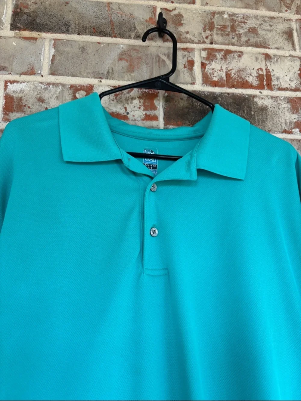 PGA Tour Airflux Teal‎ Green Short-Sleeve Polo